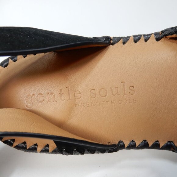 Gentle Souls Lucille Raffia Platform Sandals Flat Size 8 Black Comfort NEW - Picture 14 of 14